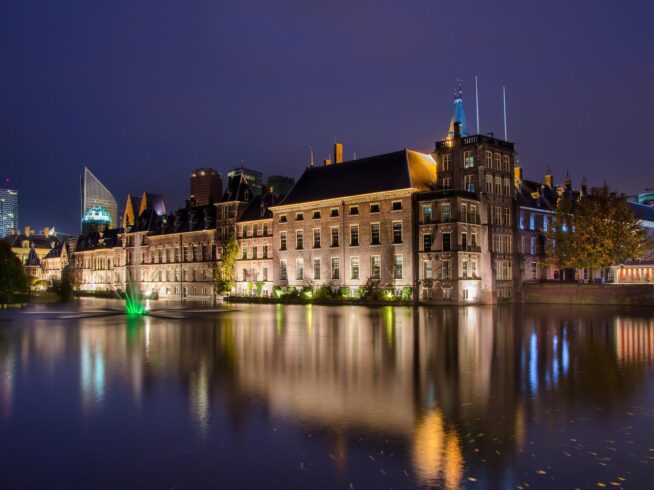 The Hague at night
