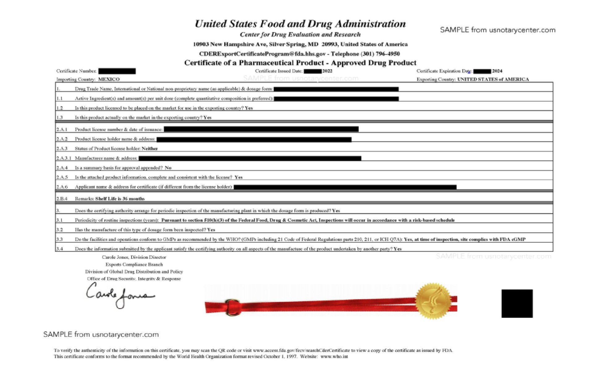 Certificate of Pharmaceutical Products (CPP / eCPP)