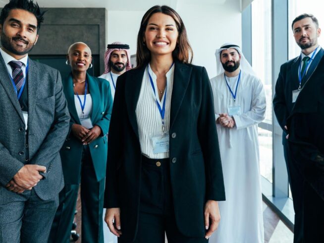 Business professionals relying on document authentication services for international success