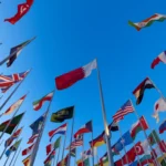 International flags representing Algeria joining the Hague Apostille Convention and simplifying international document authentication.